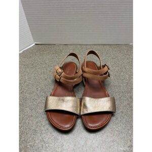 Lucky Artisan Sandals. Gold/tan Ankle Strap Sandals. Women's Size 9.5M